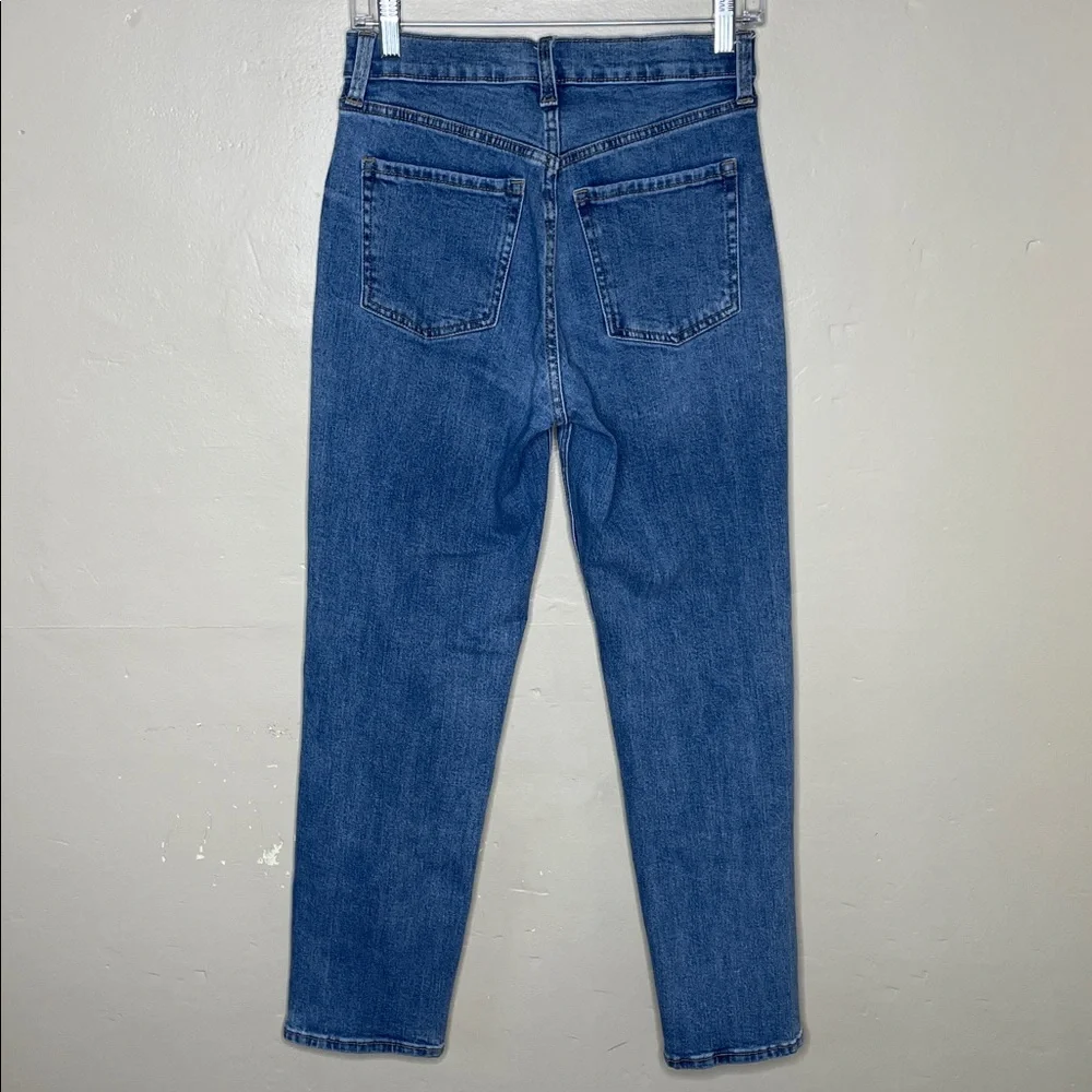 OLD NAVY Blue Jeans Extra High Rise SKY HIGH STRAIGHT Secret Smooth Pockets 2